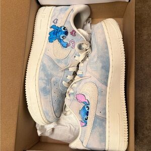 Custom Air Force 1 painted with Stitch